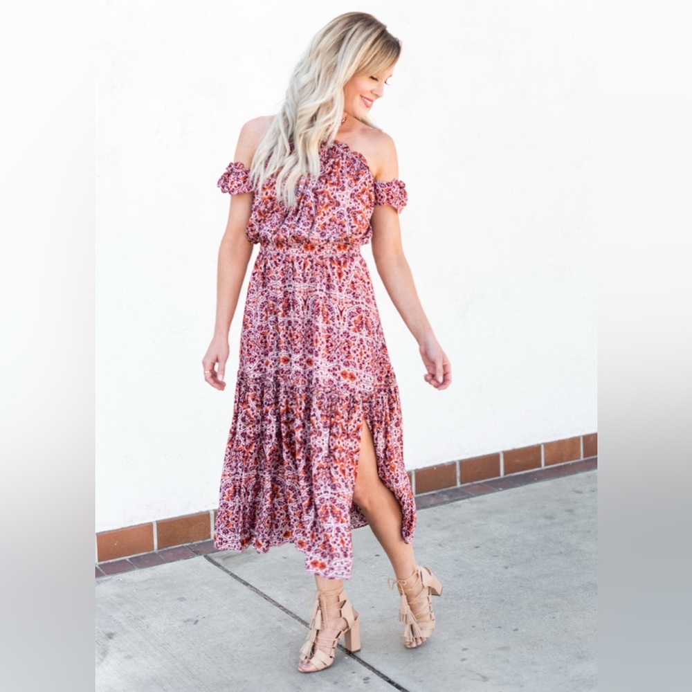 Misa Los Angeles Raban Halter‎ Maxi Dress